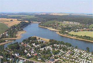 Red Weißeritz River in Germany