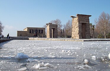 Temple of Debod in Winter.