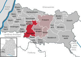 Teningen - Localizazion