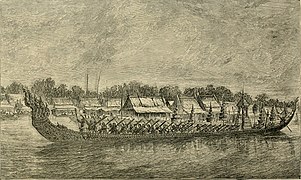 Ilustración de Royal Barge Anantanakkharat, 1873.