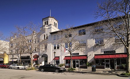 Mission Revival architecture in Downtown Santa Cruz
