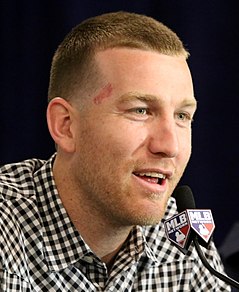 Todd Frazier answers a question during the T-Mobile -HRDerby press conference. (28498595125).jpg
