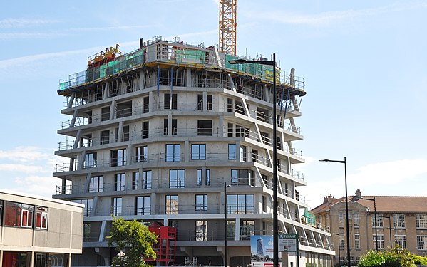 Construction of tower, Normandy (France)