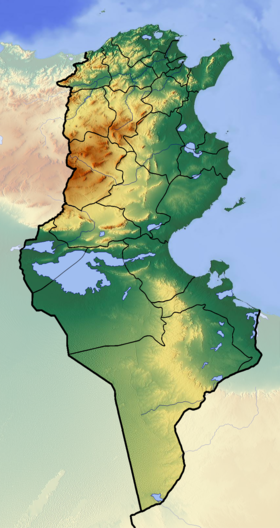 حمام الأغزاز على خريطة Tunisia