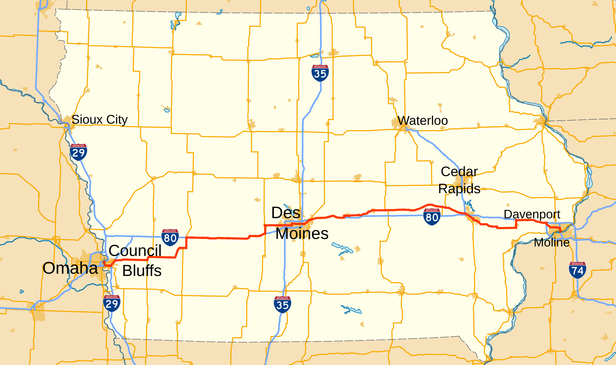 Iowa Road Map