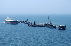 US Navy 030629-N-4790M-006 Commercial oil tanker AbQaiq readies itself to receive oil at Mina-Al-Bkar Oil terminal (MABOT), an off shore Iraqi oil installation.jpg