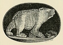 Depiction of a bear on a Roman-era engraved gem found in Britain. Uc2.ark 13960 t8rb76g72-seq 369 (cropped Bear).jpg
