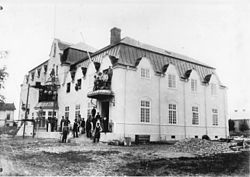 Die villa tydens die konstruksie in 1905