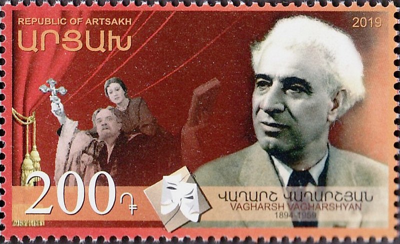 File:Vagharsh Vagharshian 2019 stamp of Artsakh.jpg