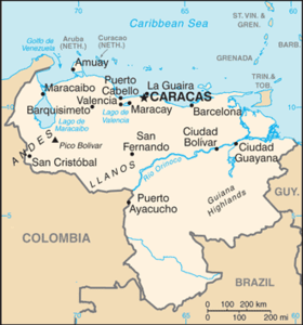 kart: geografi i Venezuela