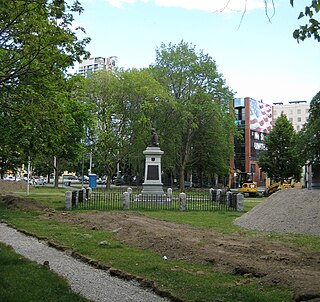 <span class="mw-page-title-main">Victoria Memorial Square</span> Park and former cemetery in Toronto