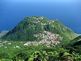 Utsjoch fan Mount Scenery.