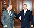 ژورس آلفروف به همراه ولادیمیر پوتین