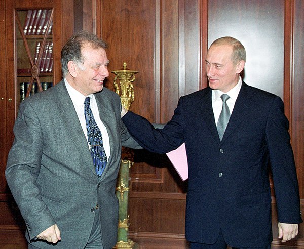 Alferov with Vladimir Putin