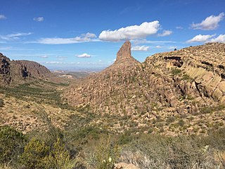 <span class="mw-page-title-main">Weavers Needle</span> Natural rock formation in the Superstition Mountains