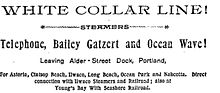 Advertisement published August 18, 1895, showing Ocean Wave as part of the White Collar Line. White Collar Line ad 1895.jpg