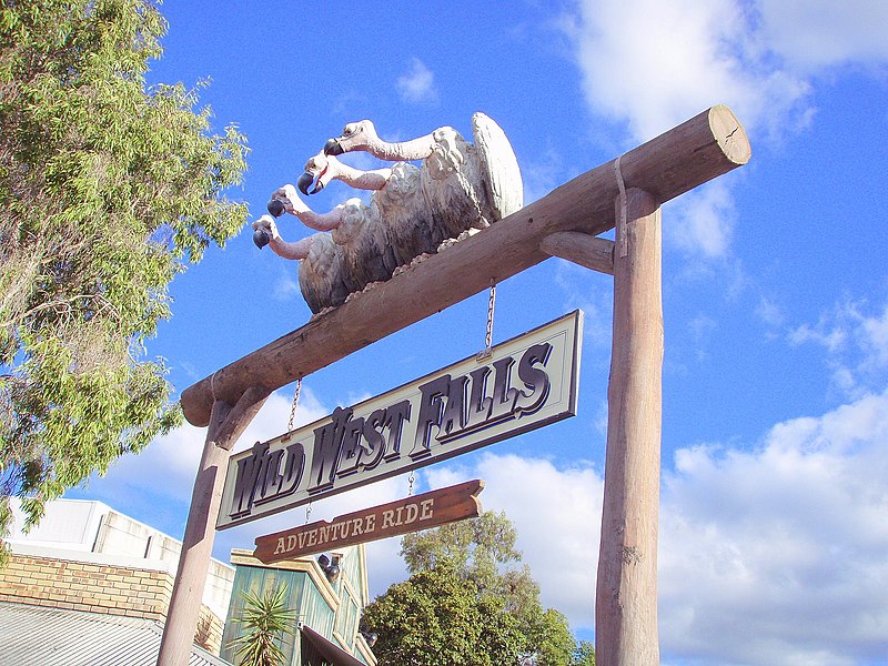 File:Wild West Falls area sign.jpg