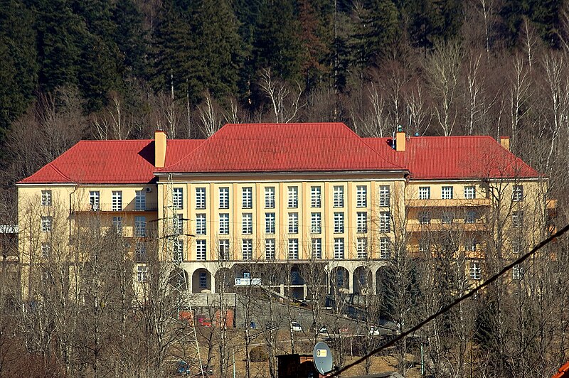 File:Wilkowice, szpital kolejowy.JPG