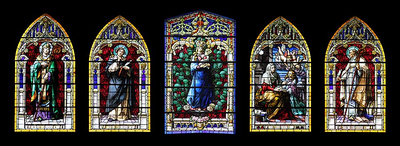 Conspectus of the figured windows of the Cathedral Santa Ana, Las Palmas de Gran Canaria