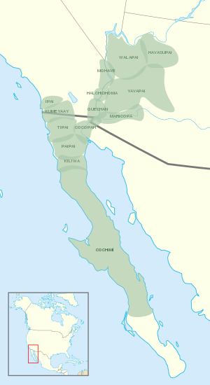 Yuman–Cochimí map.svg