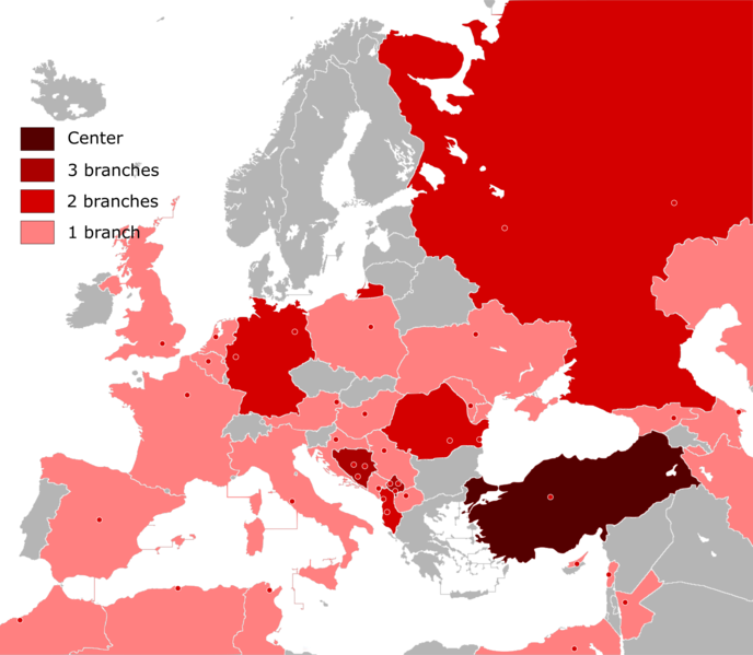 File:Yunus Emre Institute by Country Europe.png