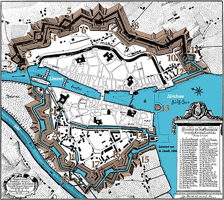 Zuerich 1705 koloriert