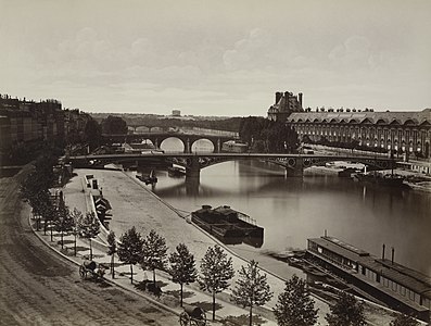 Édouard Baldus, Pont Royal and Louvre - NYPL Digital Collections