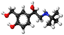 (R) -Salbutamol ball-and-stick моделі.png