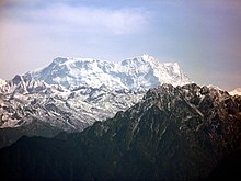 Gangkar Puensum, the highest peak in Bhutan as seen from the Dochula Pass 082 - Gangkar Puensum - 7,570m (Dochula pass) (4677022812).jpg
