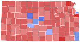 1962 United States Senate special election in Kansas results map by county.svg