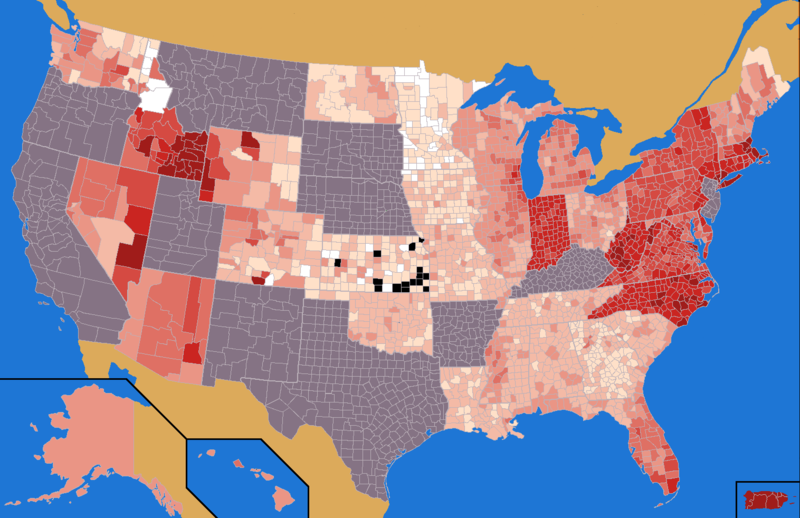 File:2012 Republican Party presidential primaries by county, vote share for Romney.png