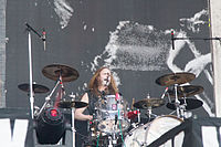 Ginger Fish на концерте с Робом Зомби в 2014 году на фестивале Nova Rock