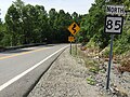 File:2017-07-22 15 59 39 View north along West Virginia State Route 85 (Pond Fork Road) at West Virginia State Route 99 (Bolt Road) in southeastern Boone County, West Virginia.jpg