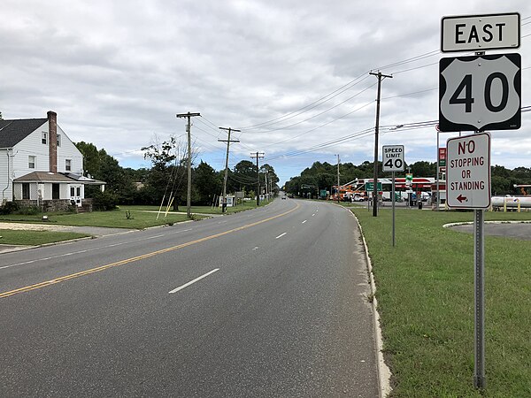 U.S. Route 40 eastbound in Buena Vista Township