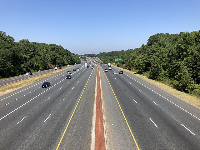 US 50 westbound/US 301 southbound and unsigned I-595 westbound at the MD 665 exit in Parole