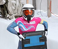 Lovisa Ewald beim Skeleton-Wettbewerb