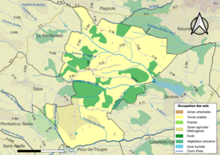 Mappa a colori che mostra l'uso del suolo.