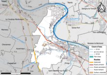 Mappa a colori che mostra la rete idrografica del comune