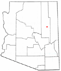 Mapa Holbrook v regionu Navajo ve státě Arizona