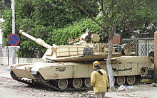 A tank at the entrance to Tahrir Square Abrams in Tahrir.jpg