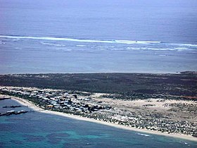 Luftaufnahme der südlichen Hälfte der Insel.