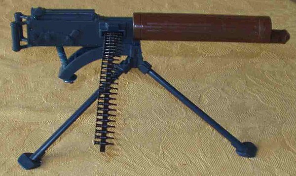 Toy Vickers machine gun by Palitoy from their "Action Man" toy range, approximately 1/6th scale.