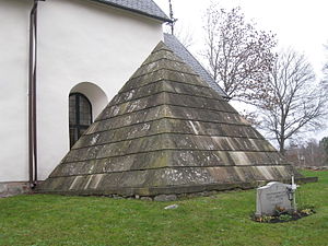 Pyramid grave, churchyard in Järfälla, Sweden, unknown architect, 18th century[2]