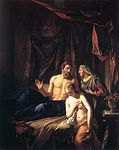 Сара показывает Агарь Аврааму. 1699. Холст, масло. Картинная галерея, Обершлайсхайм, Бавария