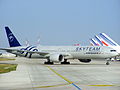 스카이팀 도색을 적용한 에어프랑스 소속 보잉 777-300ER 항공기