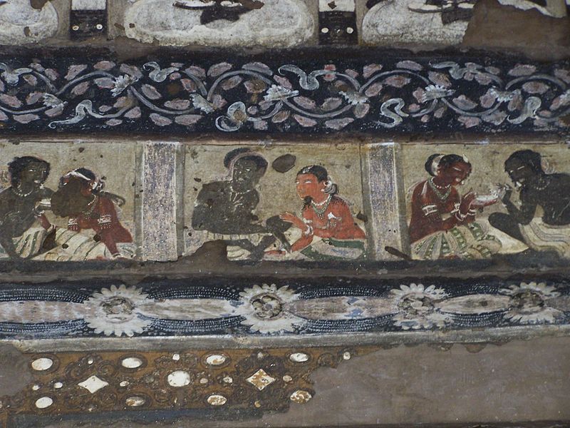 File:Ajanta cave 17 doorway fresco close-up.JPG