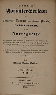 Thumbnail for Almindeligt Forfatter-Lexicon for Kongeriget Danmark med tilhørende Bilande fra 1814