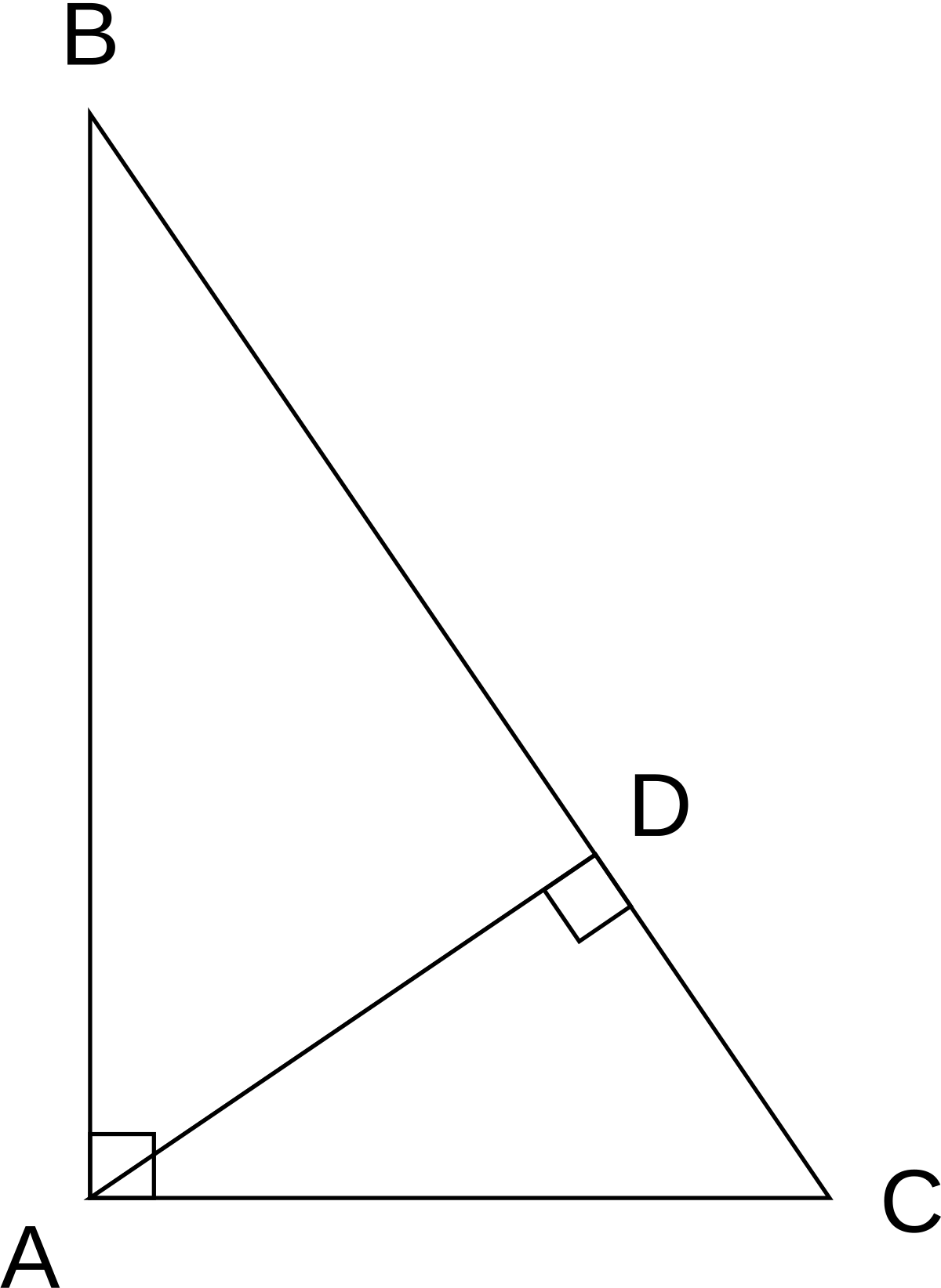 altitudes of a right triangle