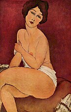 Nude Sitting on a Divan (La Belle Romaine), 1917