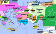 Ottoman emirate in 1300, labeled 'Osman'